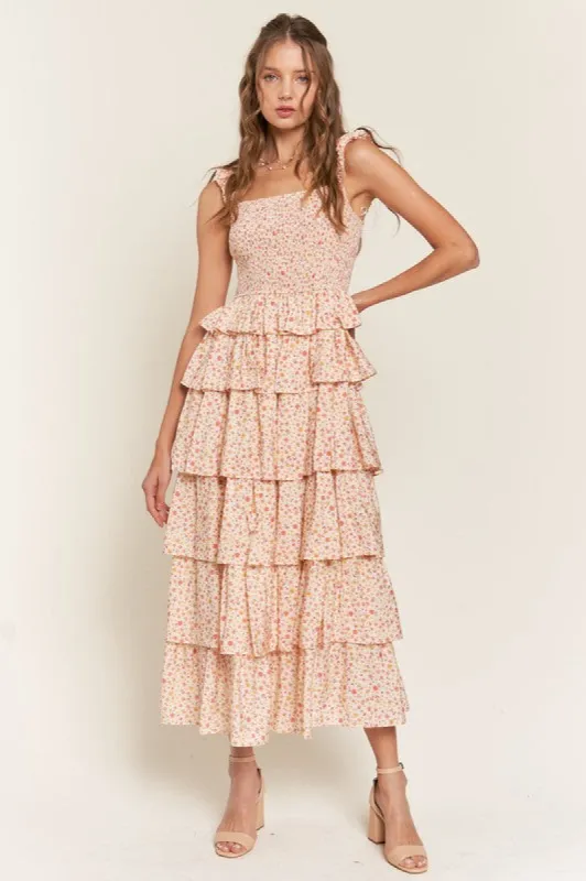 Tiered Ruffle Midi Dress sold by U-NI-TY