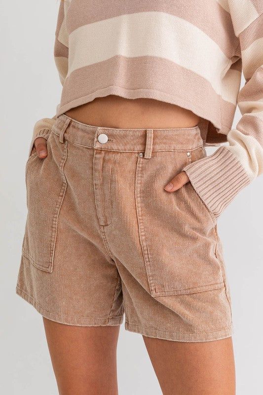 Washed Corduroy Shorts sold by U-NI-TY