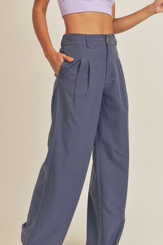 High Rise Pleated Wide Leg Trousers (two colours) sold by U-NI-TY product image thumbnail 3