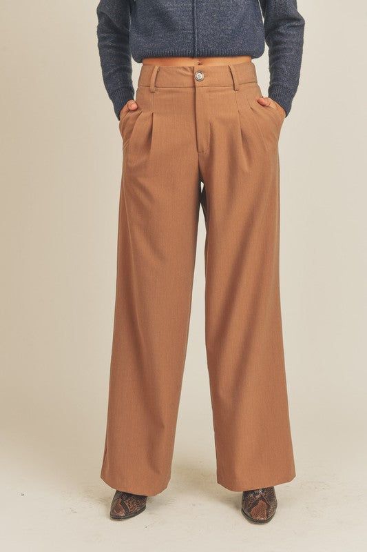 High Rise Pleated Wide Leg Trousers (two colours) sold by U-NI-TY product image thumbnail 5