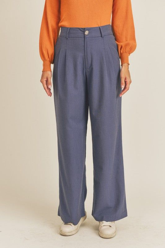 High Rise Pleated Wide Leg Trousers (two colours) sold by U-NI-TY product image thumbnail 2