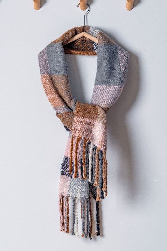 Multi Stripe Cozy Scarf with Fringe sold by U-NI-TY product image thumbnail 3