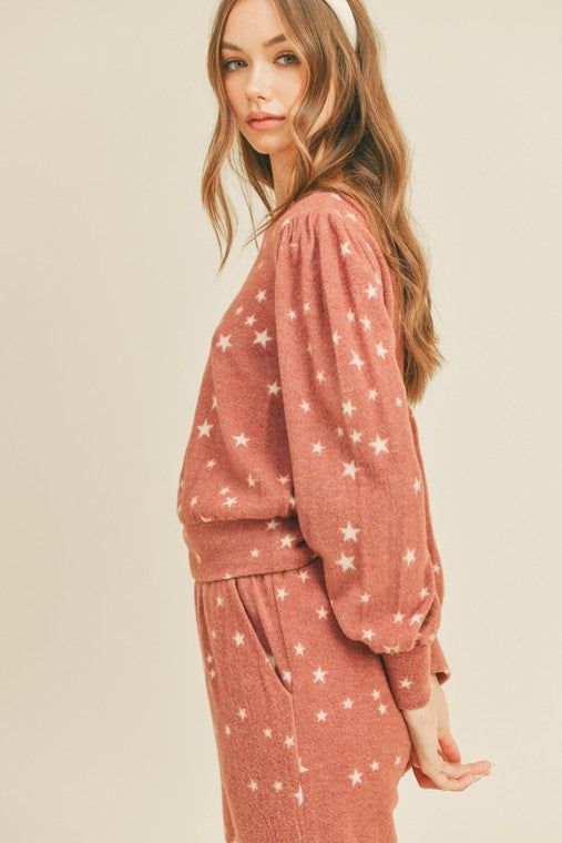 Star Print Crewneck Sweater sold by U-NI-TY product image thumbnail 3