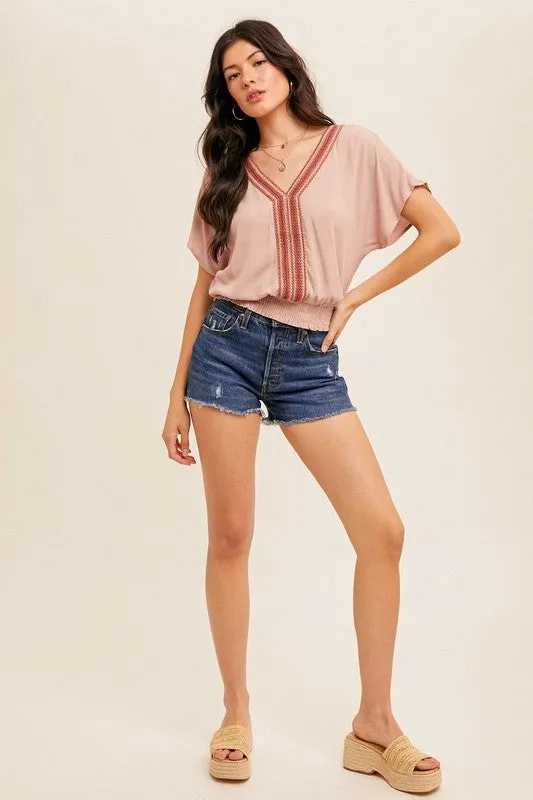 Trimmed Kimono Sleeve Bubble Top sold by U-NI-TY product image thumbnail 5