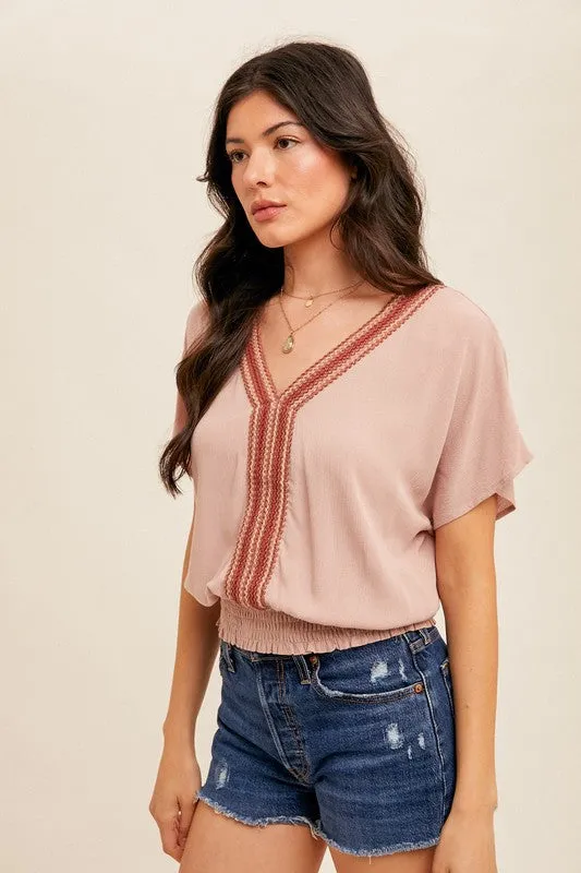 Trimmed Kimono Sleeve Bubble Top sold by U-NI-TY product image thumbnail 3