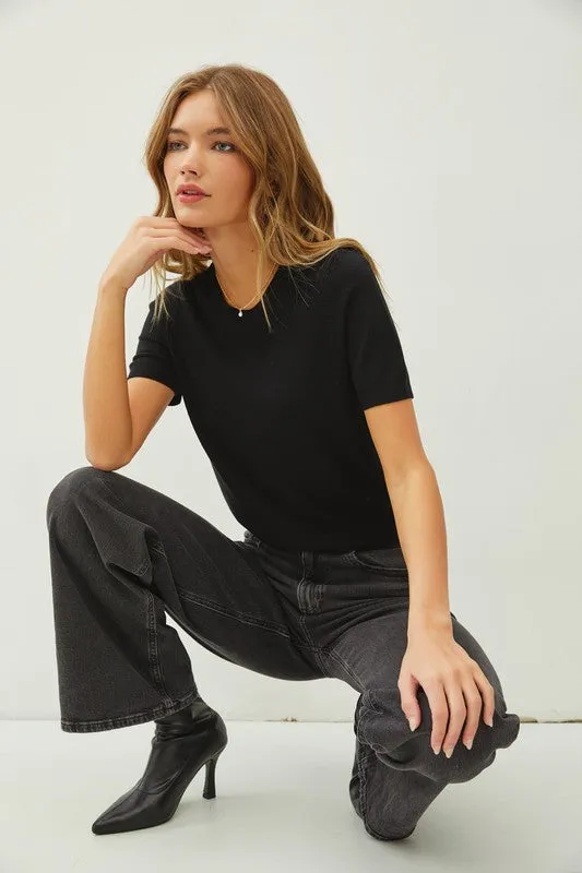 Ultra Soft Basic Short Sleeve Sweater Tee sold by U-NI-TY product image thumbnail 3