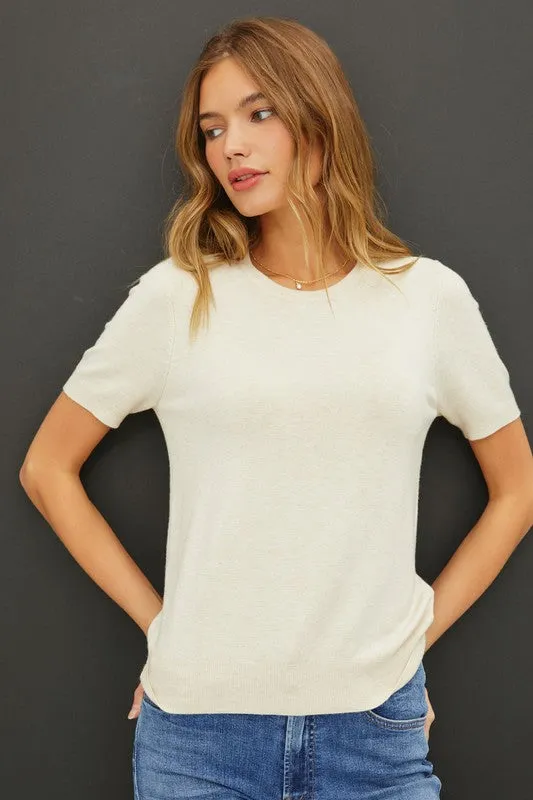 Ultra Soft Basic Short Sleeve Sweater Tee sold by U-NI-TY product image thumbnail 4
