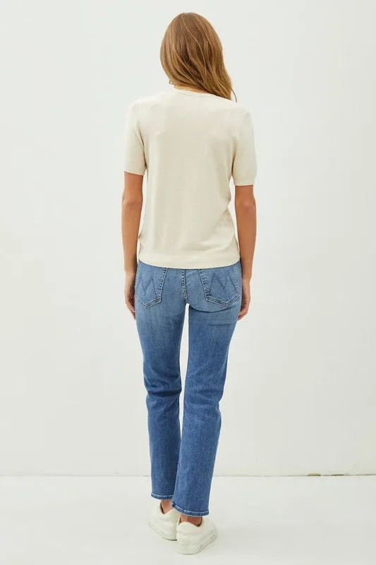 Ultra Soft Basic Short Sleeve Sweater Tee sold by U-NI-TY product image thumbnail 5