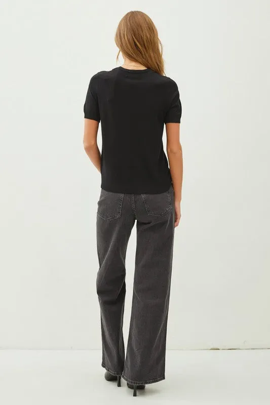 Ultra Soft Basic Short Sleeve Sweater Tee sold by U-NI-TY product image thumbnail 2