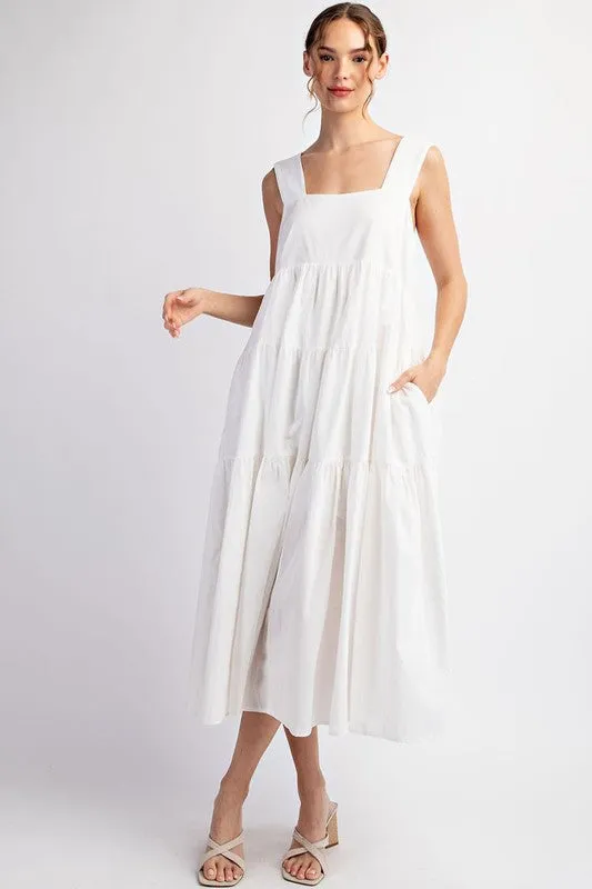 Sleeveless Tiered Midi Dress sold by U-NI-TY product image thumbnail 2
