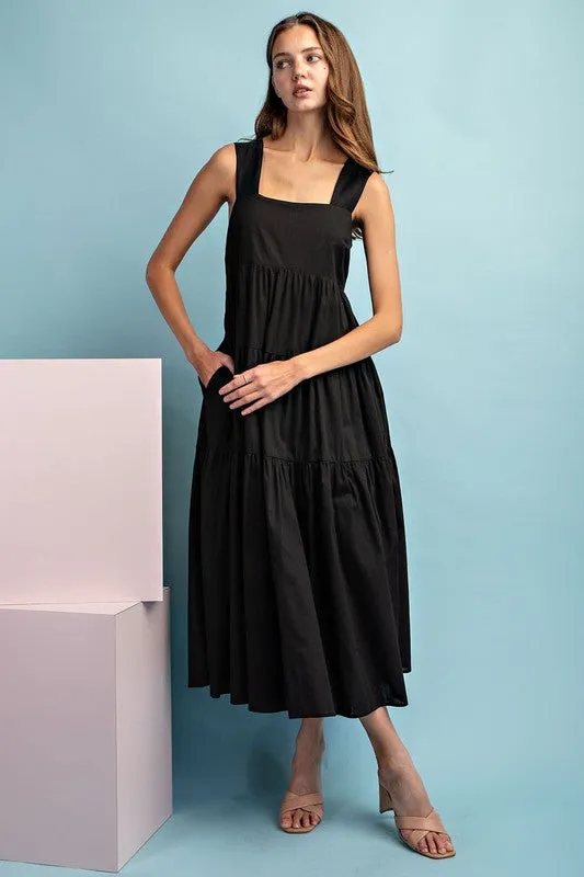 Sleeveless Tiered Midi Dress sold by U-NI-TY product image thumbnail 5