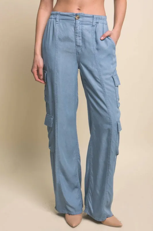 Tencel Pants With Cargo Pockets sold by U-NI-TY