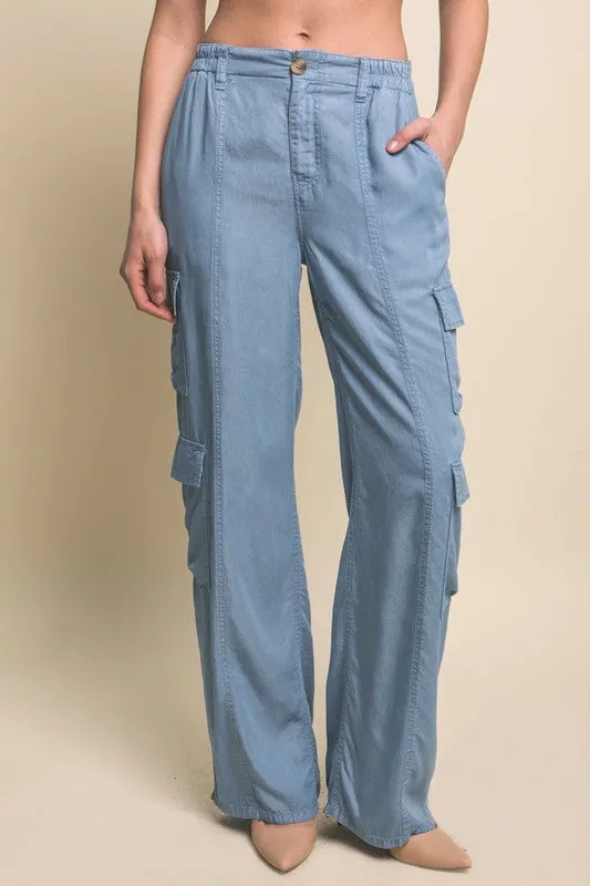 Tencel Pants With Cargo Pockets sold by U-NI-TY