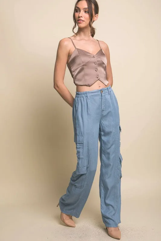 Tencel Pants With Cargo Pockets sold by U-NI-TY product image thumbnail 4