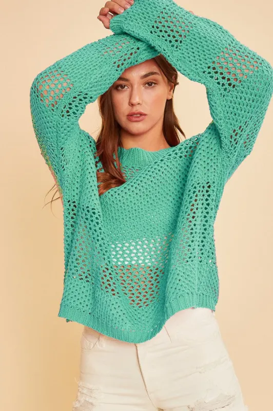 Fishnet Loose Fit Crew Neck sold by U-NI-TY