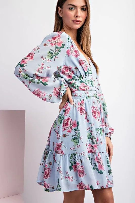 Floral Print V Neck Dress sold by U-NI-TY product image thumbnail 4