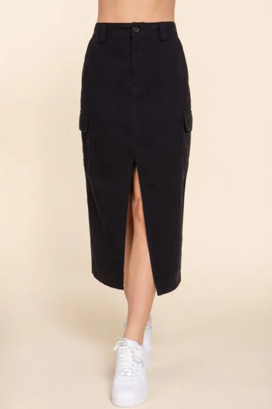 Cotton Midi Cargo Skirt sold by U-NI-TY