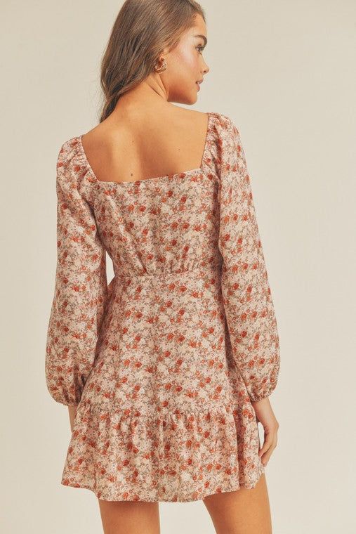 Floral Surplice Wrap Dress sold by U-NI-TY product image thumbnail 7