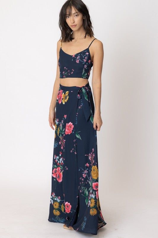 Floral Print Crop Top and Maxi Skirt sold by U-NI-TY product image thumbnail 4