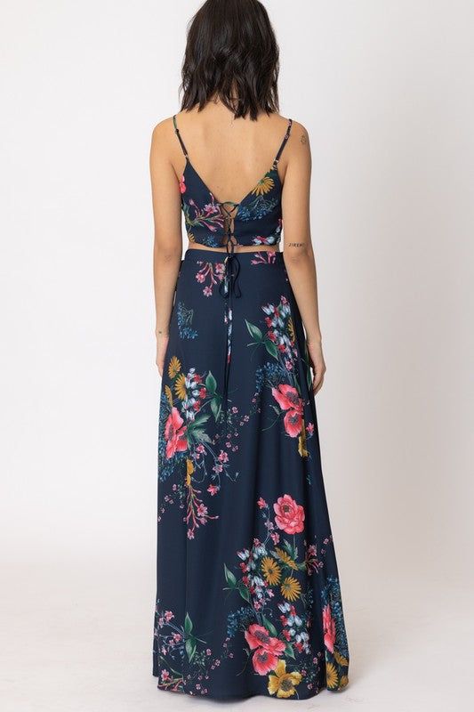 Floral Print Crop Top and Maxi Skirt sold by U-NI-TY product image thumbnail 5