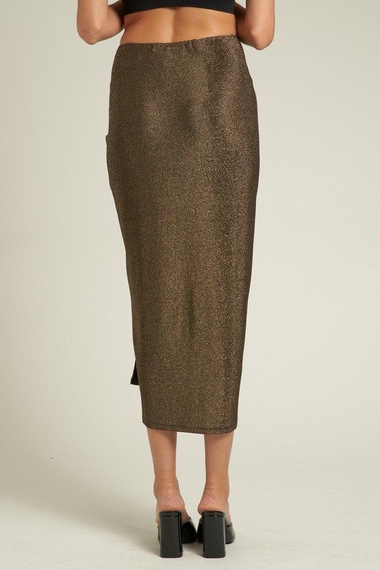 Midi Slit Drawstring Skirt sold by U-NI-TY product image thumbnail 4