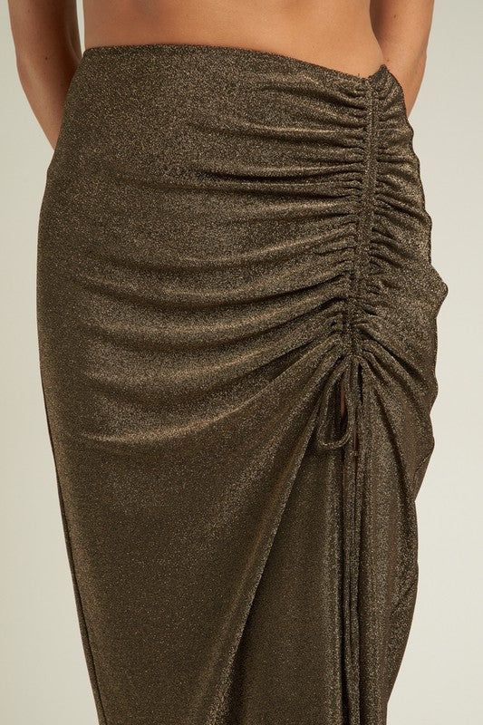 Midi Slit Drawstring Skirt sold by U-NI-TY product image thumbnail 2