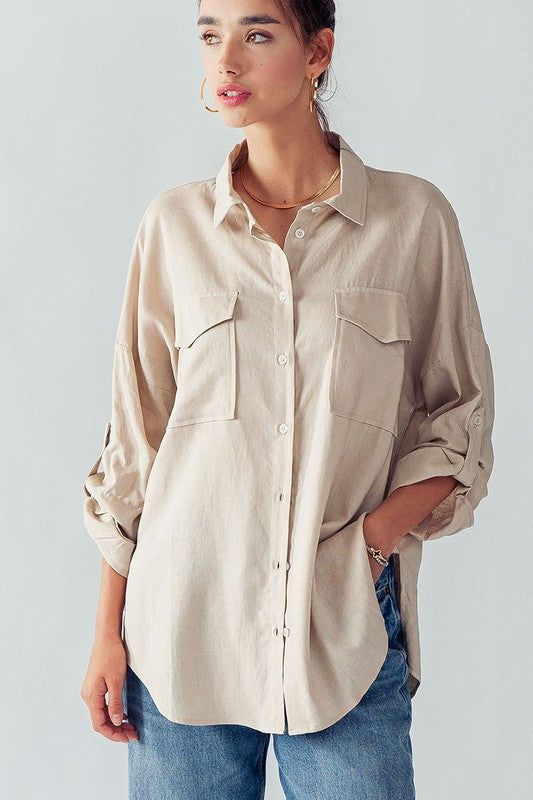 Oversized Linen Shirt sold by U-NI-TY