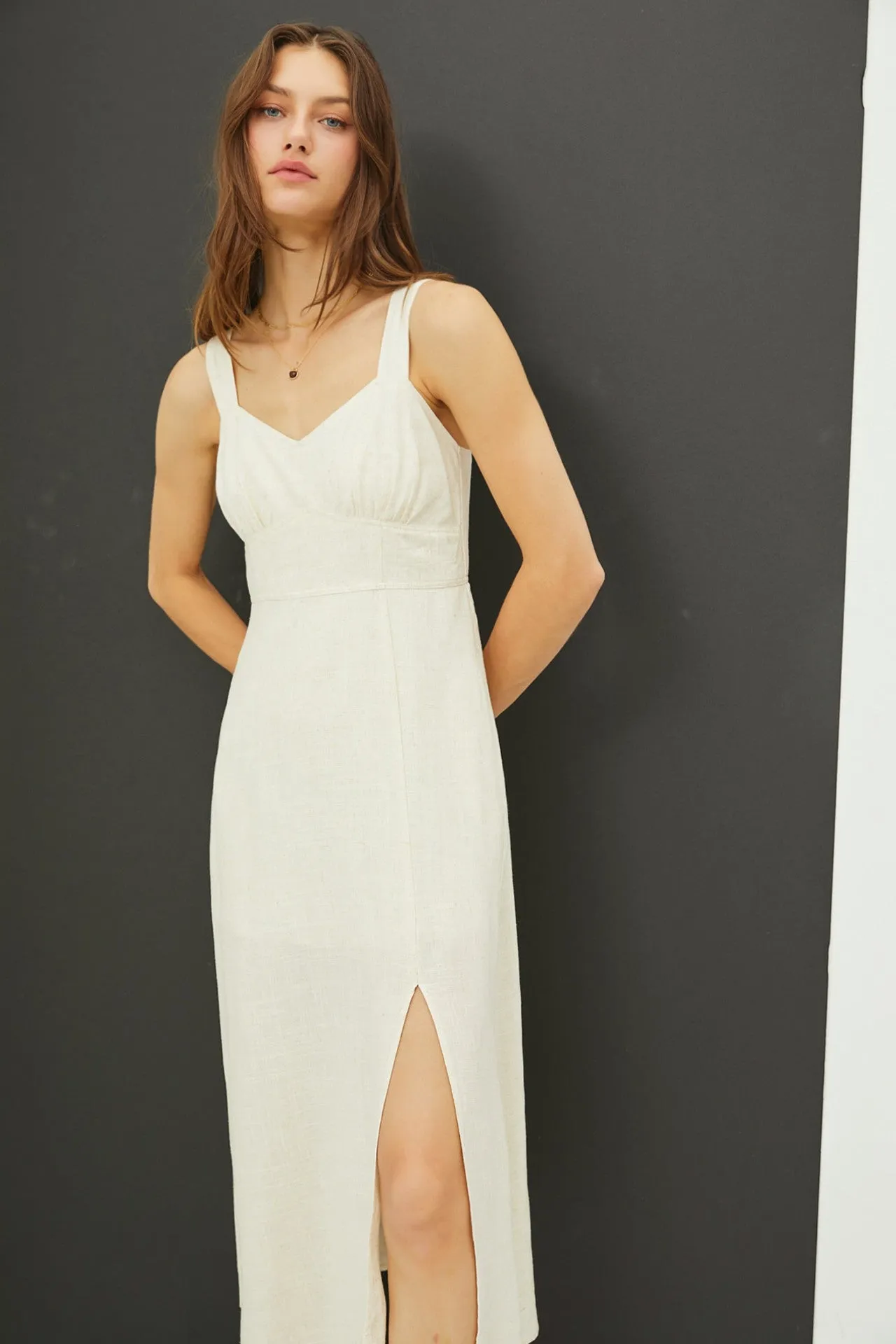 Bustier Slit Midi Dress sold by U-NI-TY