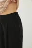 Linen Blend Pleated Wide Leg Crop Trousers sold by U-NI-TY