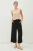Linen Blend Pleated Wide Leg Crop Trousers sold by U-NI-TY