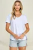 Short Sleeve V Neck Top sold by U-NI-TY