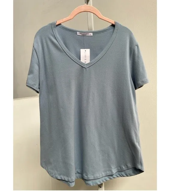 Short Sleeve V Neck Top sold by U-NI-TY