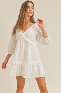 Ruffle Detail Mini Dress sold by U-NI-TY