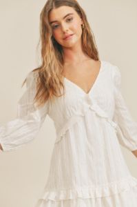 Ruffle Detail Mini Dress sold by U-NI-TY