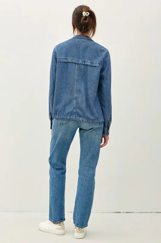 Denim Look Tencel Utility Jacket sold by U-NI-TY product image thumbnail 3