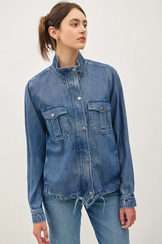 Denim Look Tencel Utility Jacket sold by U-NI-TY product image thumbnail 4