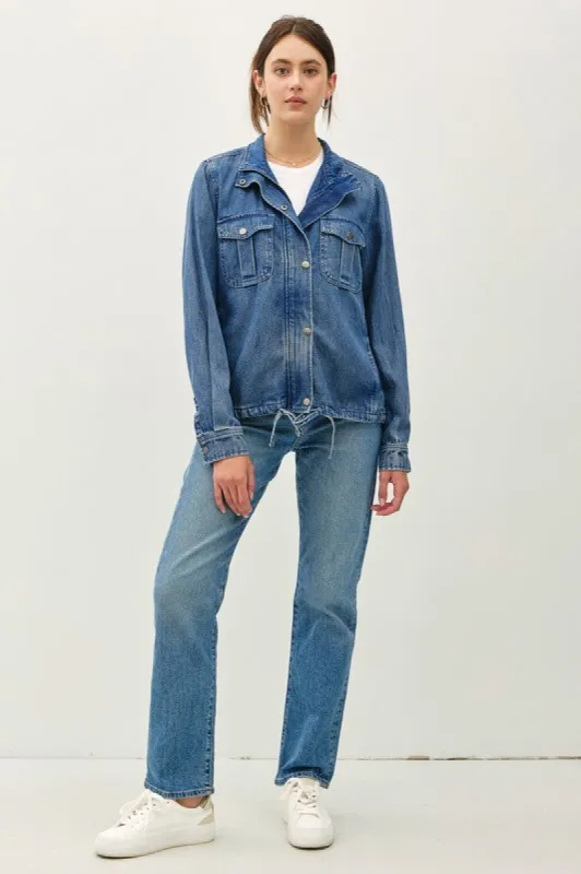 Denim Look Tencel Utility Jacket sold by U-NI-TY