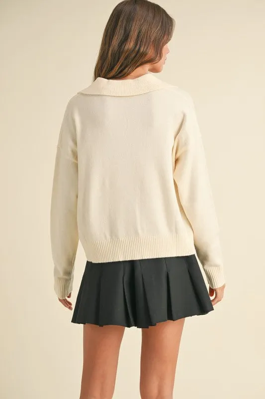 Soft Sweater Knitted Top With Collar sold by U-NI-TY product image thumbnail 3