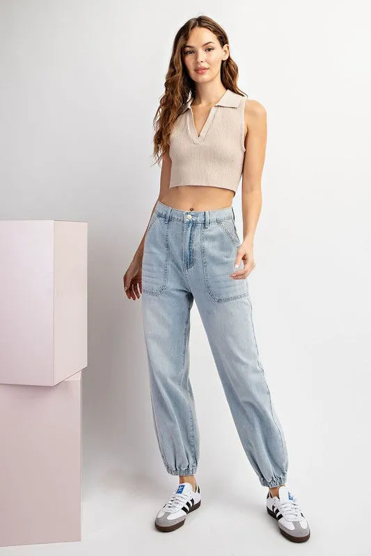 Sleeveless Collar Crop Top sold by U-NI-TY product image thumbnail 4