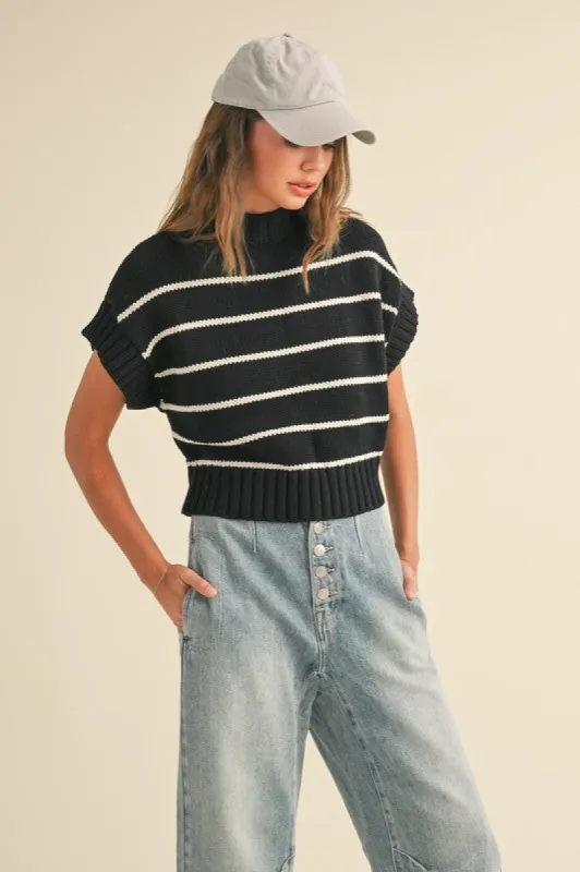 Striped Pattern Dolman Top sold by U-NI-TY