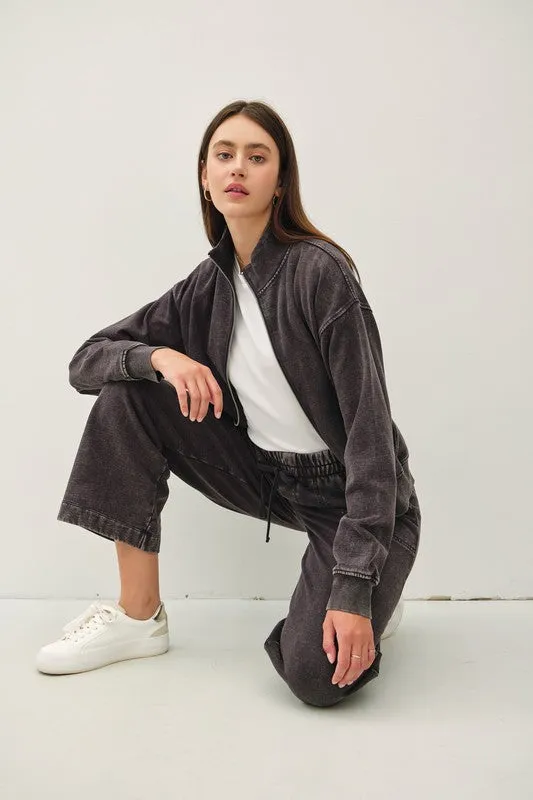 Acid Wash Cotton Drawstring Sweatpants sold by U-NI-TY product image thumbnail 4