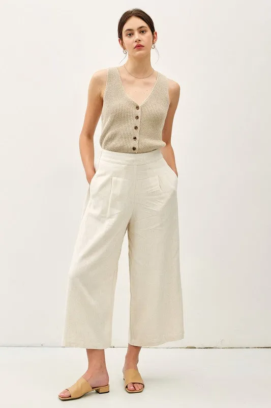 Linen Culotte Pants sold by U-NI-TY