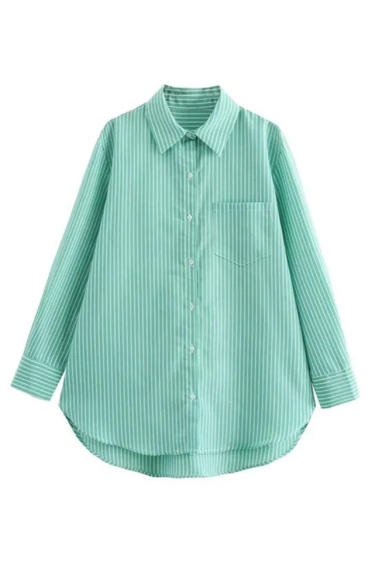 Striped Long Sleeve Button Down Shirt sold by U-NI-TY