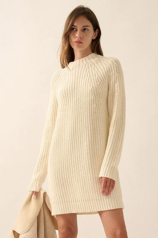 Solid Knit Mini Sweater Dress sold by U-NI-TY product image thumbnail 3