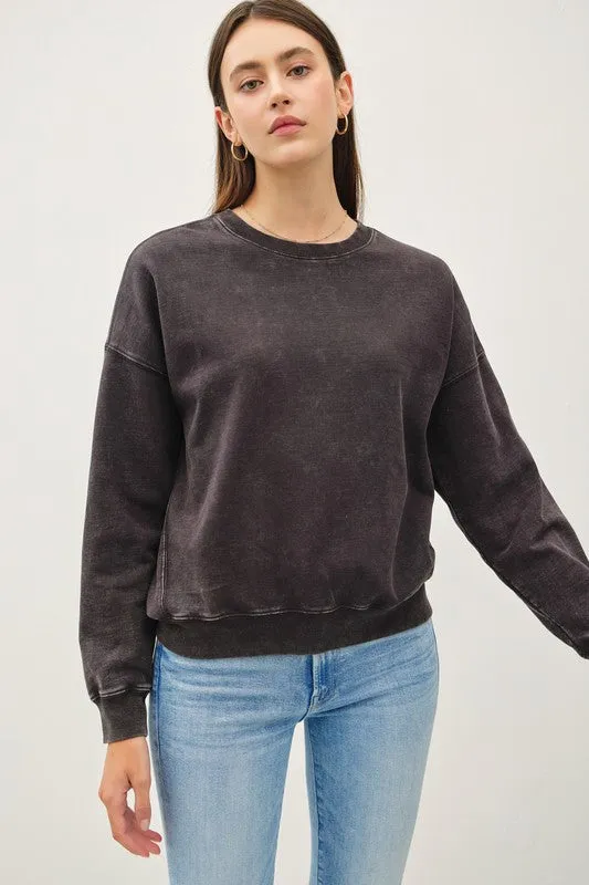Cropped Acid Wash Crew Neck sold by U-NI-TY product image thumbnail 4