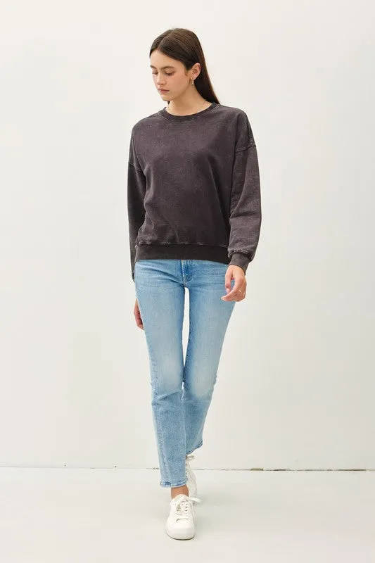Cropped Acid Wash Crew Neck sold by U-NI-TY product image thumbnail 5