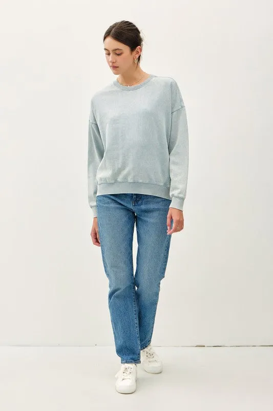 Cropped Acid Wash Crew Neck sold by U-NI-TY product image thumbnail 2