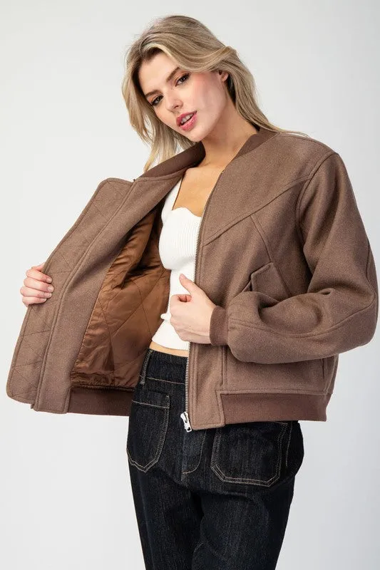 Solid Bomber Jacket sold by U-NI-TY product image thumbnail 2