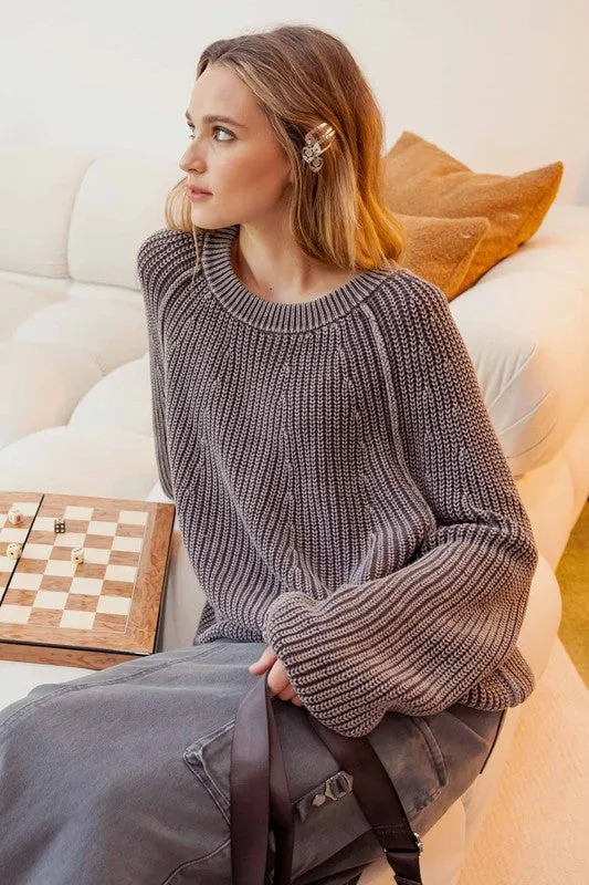 Washed Crewneck Pullover Sweater sold by U-NI-TY product image thumbnail 3