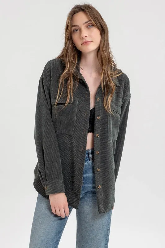 Corduroy Button Up Shacket sold by U-NI-TY product image thumbnail 4